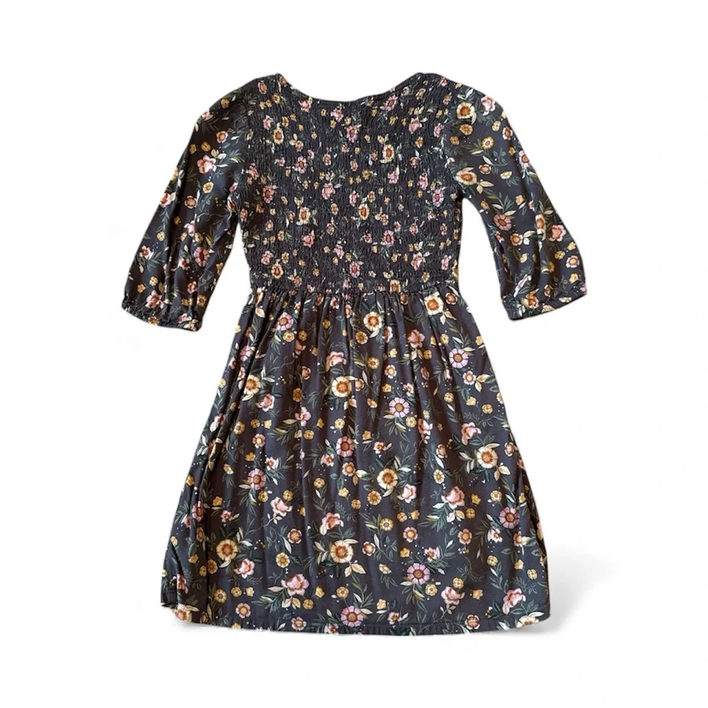 Old Navy Floral Kids Dress - Black and Pink